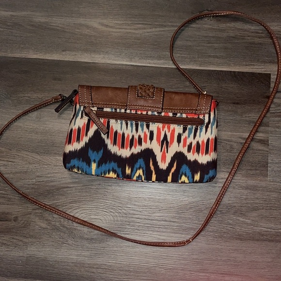 Chaps clutch/ crossbody bag with Aztec / western print style - preowned - Picture 5 of 12